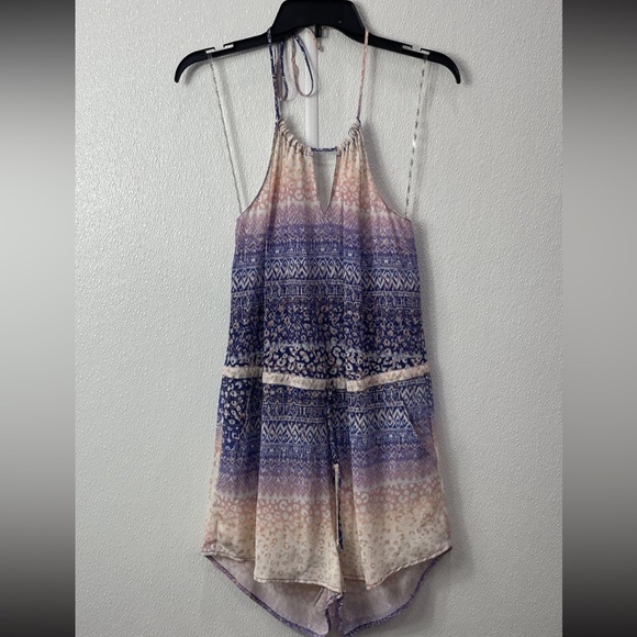 Rory Beca Purple and Pink Patterned Romper Size S